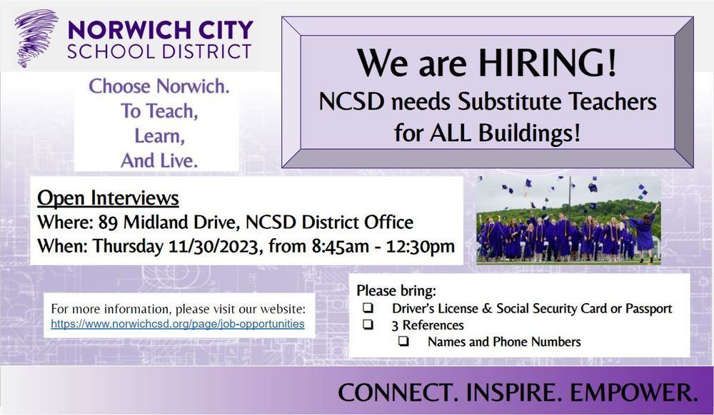 Purple Flyer with Career Fair Information